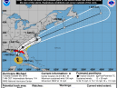 Predicted track of Hurricane Michael. [NOAA graphic]